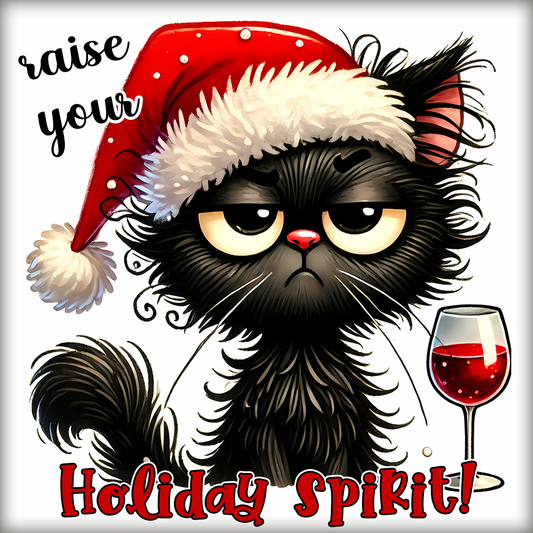 Chat grincheux de Noël DTF