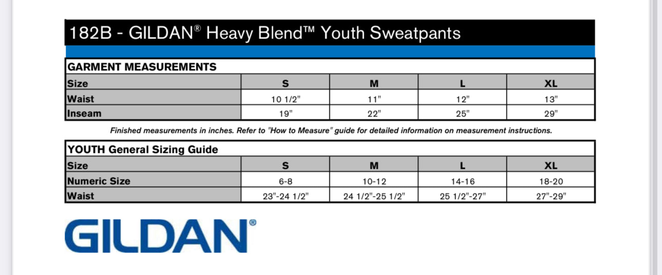 Pantalon de survêtement Gildan pour jeunes de BDA