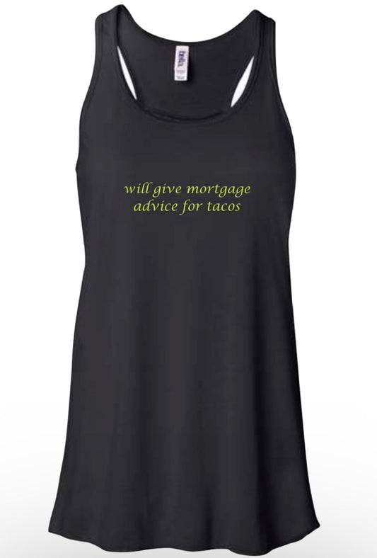 Le BRX Women's Tank donnera des conseils hypothécaires à Taco