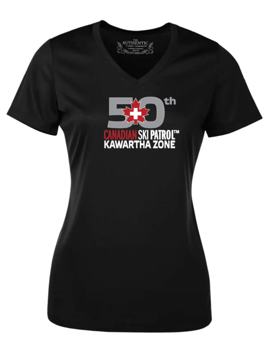 T-shirts col V pour femme Ski 50th