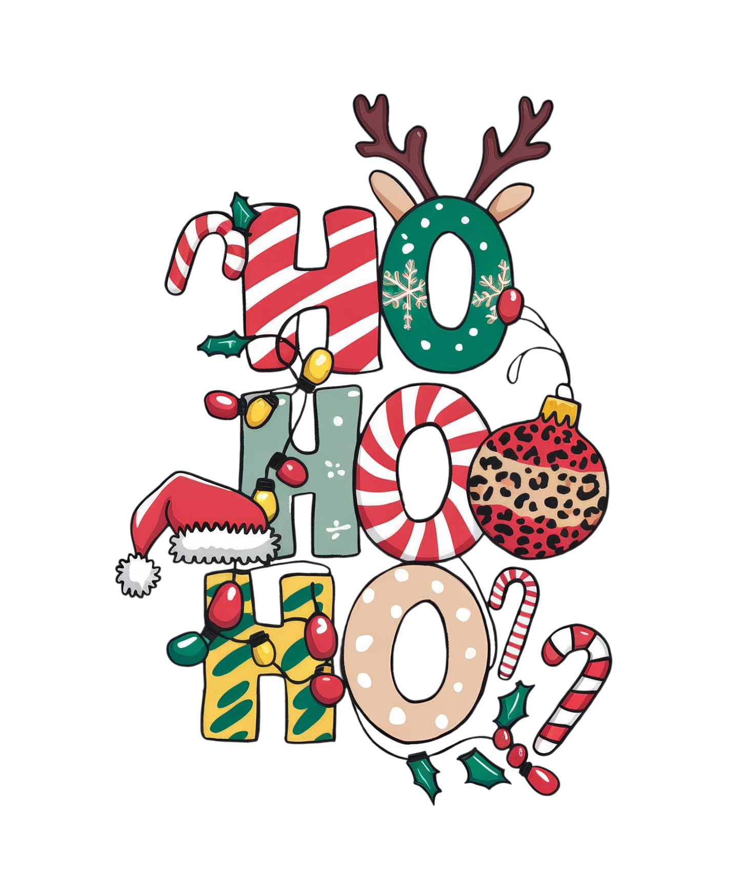 DTF Prints HO HO HO
