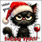 Chat grincheux de Noël DTF