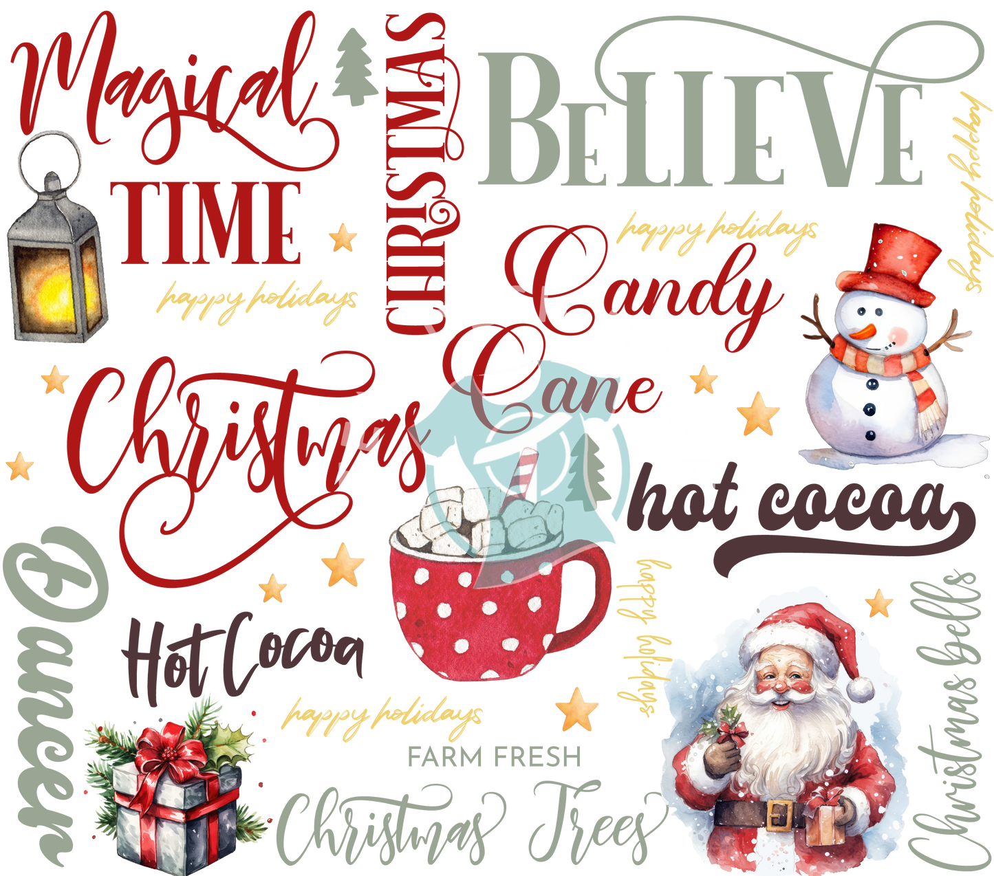 DTF Prints Merry Christmas