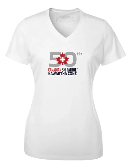 T-shirts col V pour femme Ski 50th 