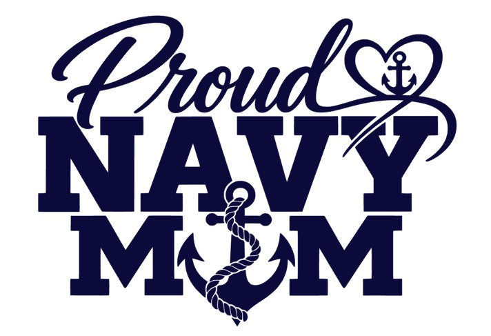 Proud Navy Mom (CAR DECAL)