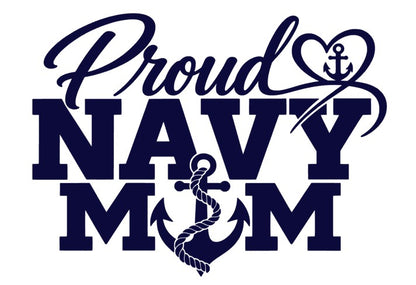 Proud Navy Mom (CAR DECAL)